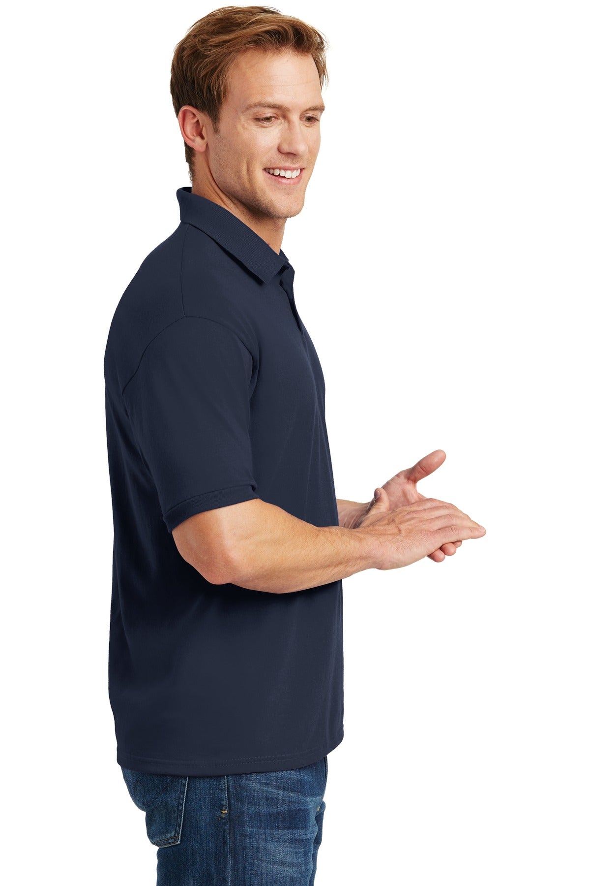 Hanes EcoSmart - 5.2-Ounce Jersey Knit Sport Shirt 054X