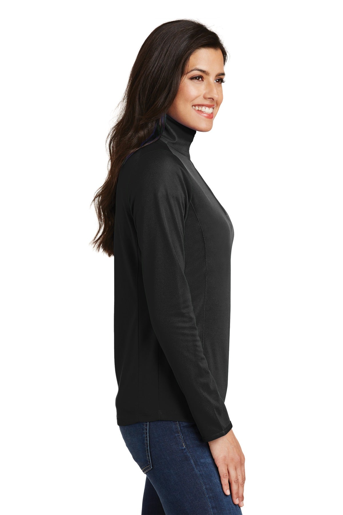 Port Authority Women's Pinpoint Mesh 1/2-Zip . L806