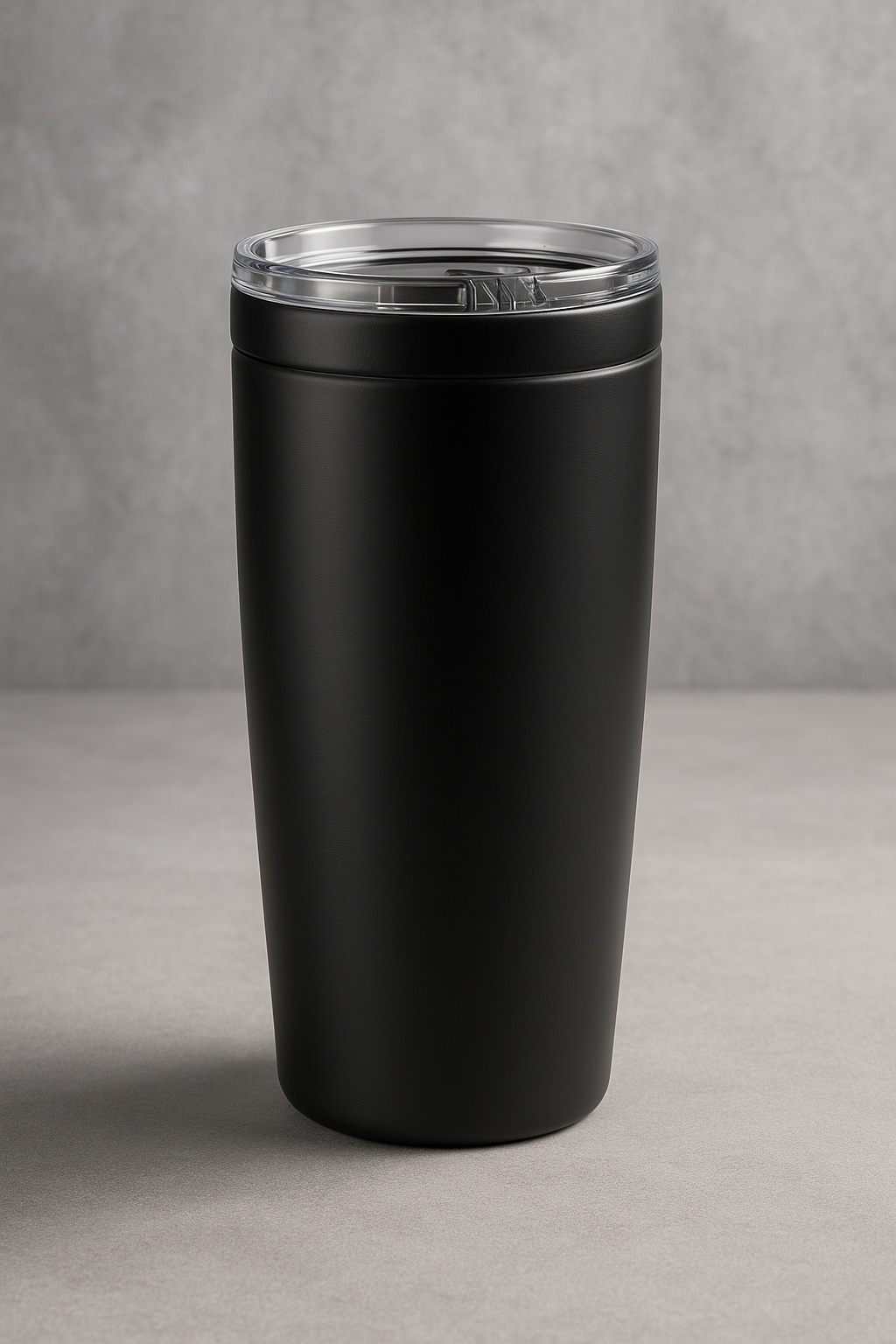 Front View of Black Viking Tumbler plain