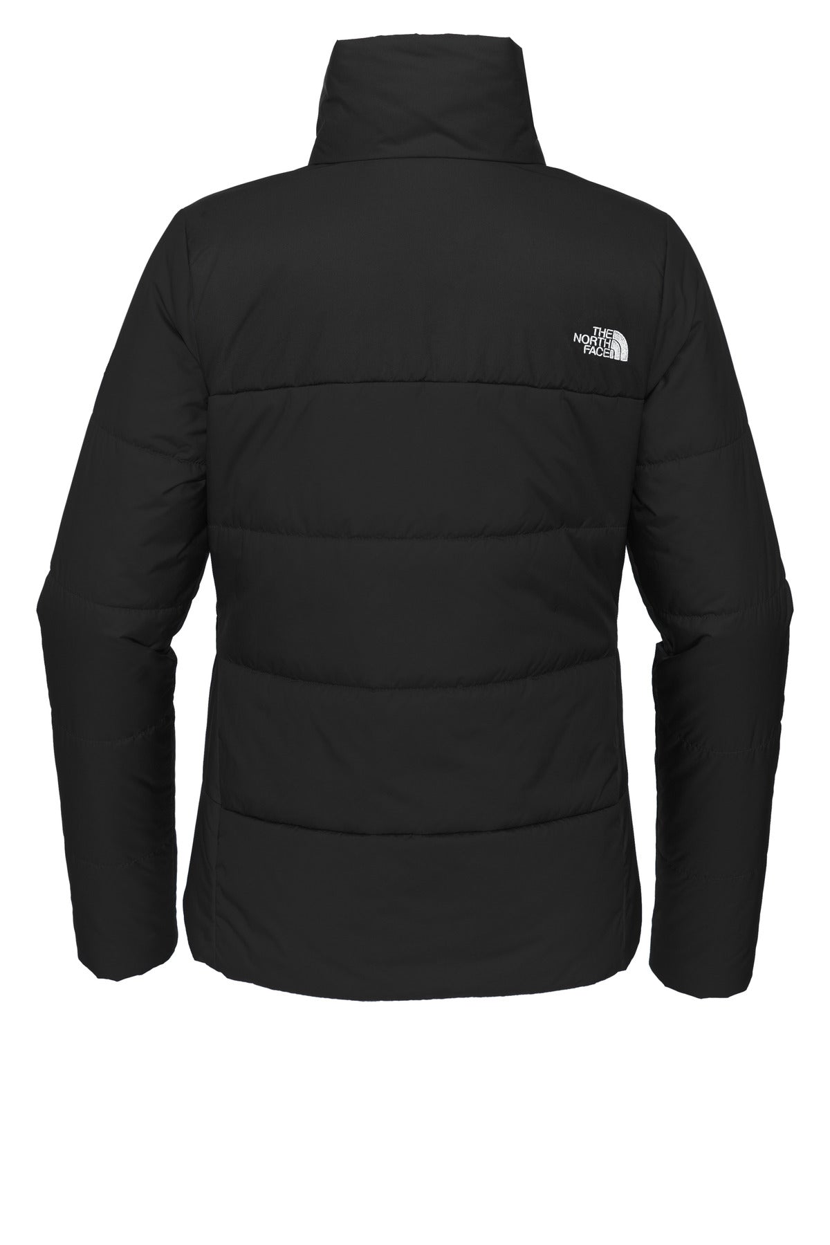 Rear View of TNFBlack The North Face Women's Chest Logo Everyday Insulated Jacket NF0A7V6K