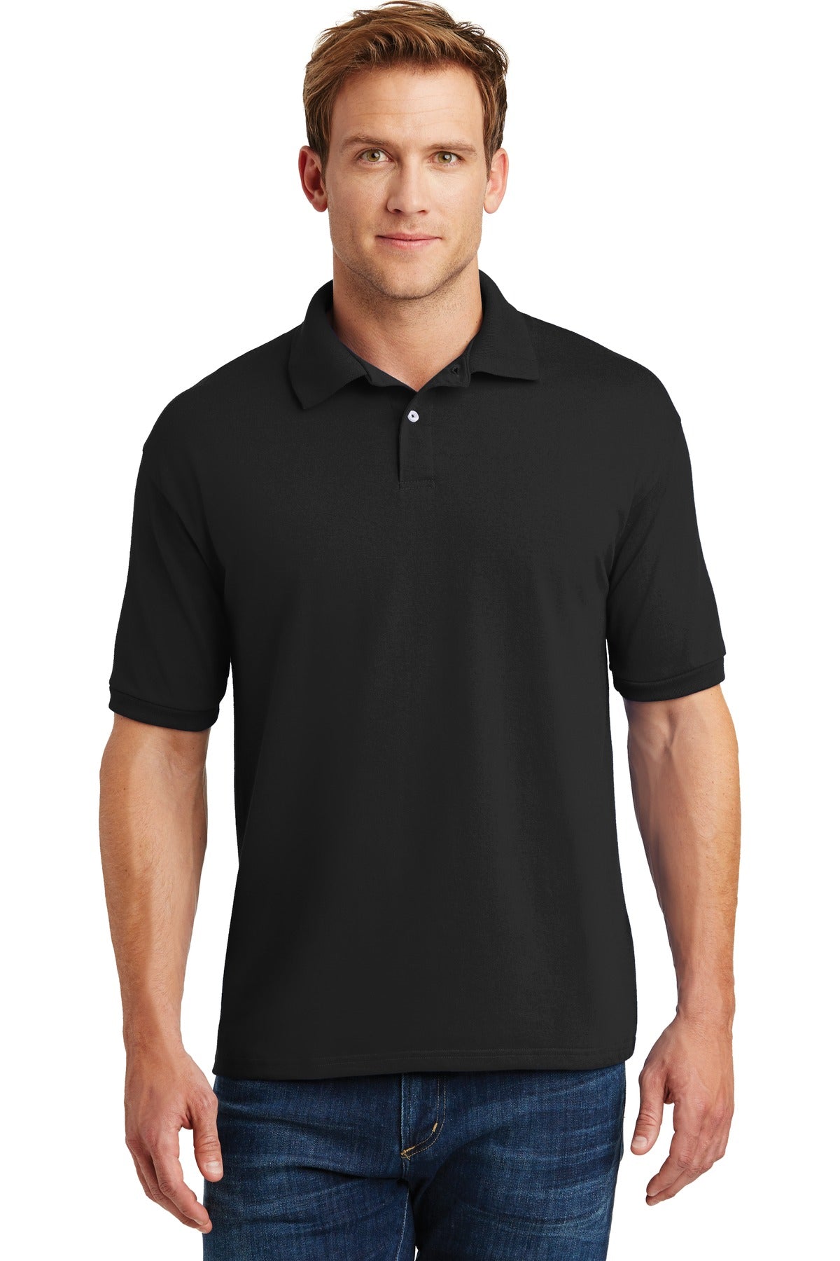 Hanes EcoSmart - 5.2-Ounce Jersey Knit Sport Shirt 054X