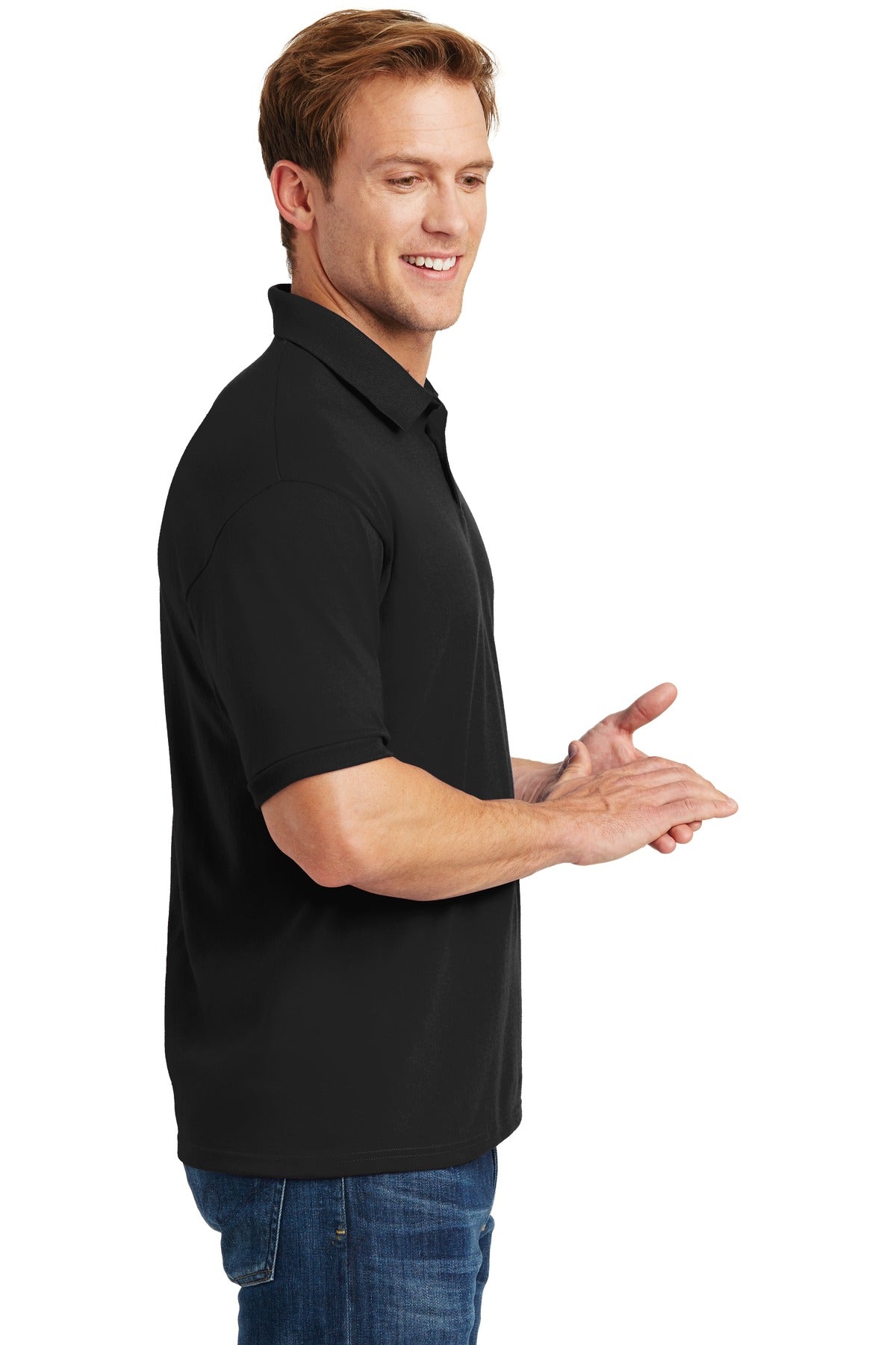 Hanes EcoSmart - 5.2-Ounce Jersey Knit Sport Shirt 054X