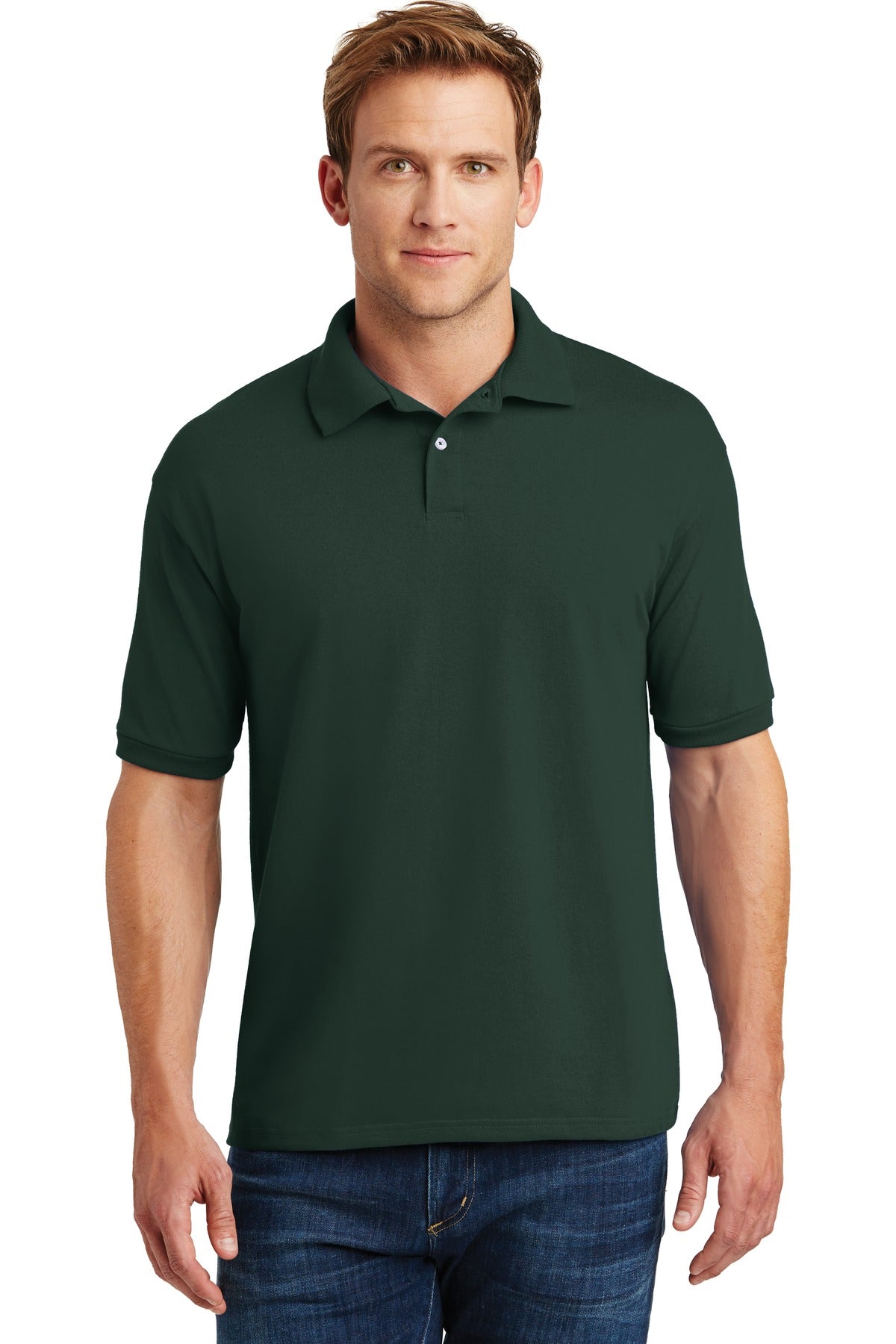 Hanes EcoSmart - 5.2-Ounce Jersey Knit Sport Shirt 054X