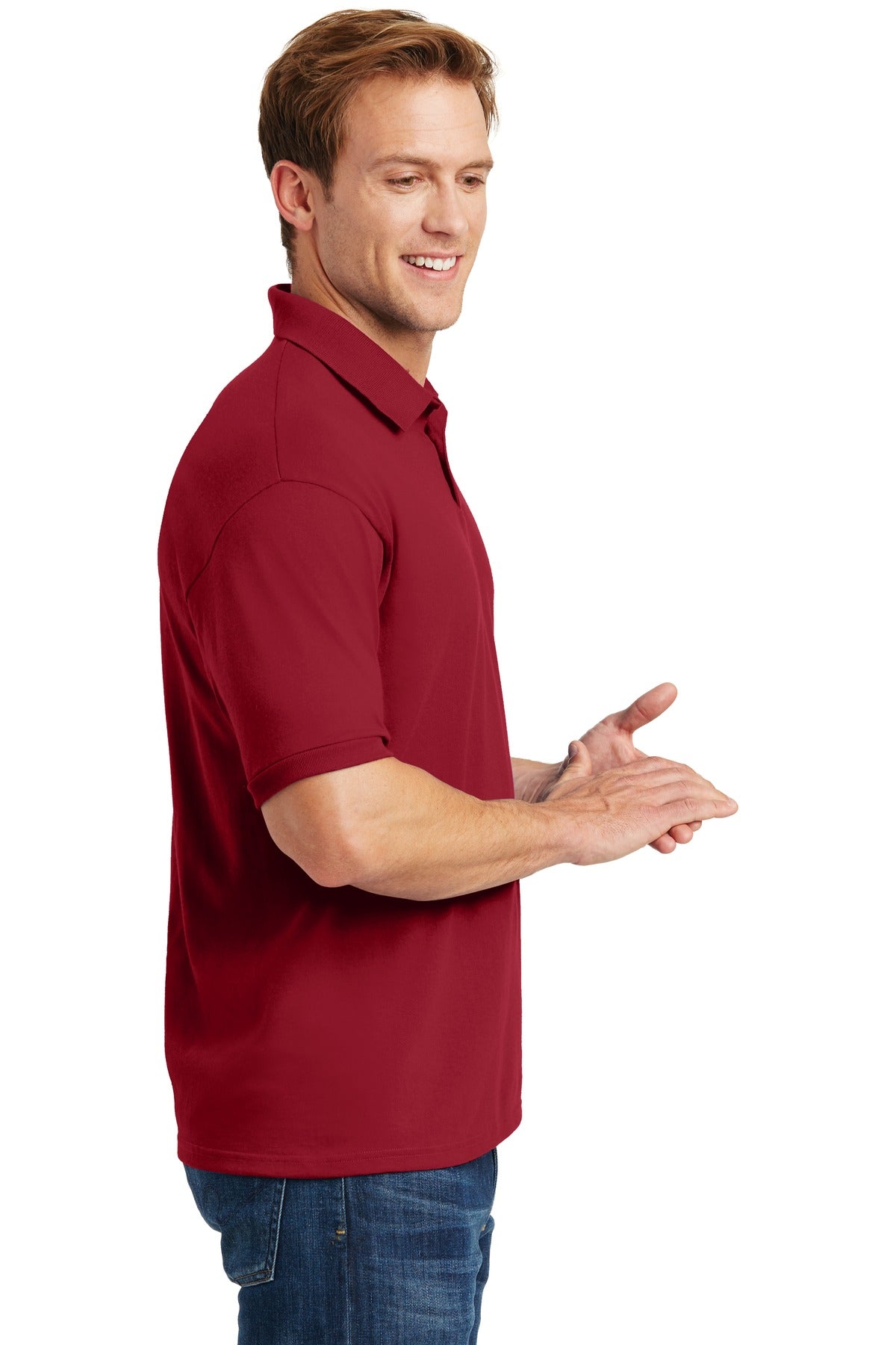 Hanes EcoSmart - 5.2-Ounce Jersey Knit Sport Shirt 054X