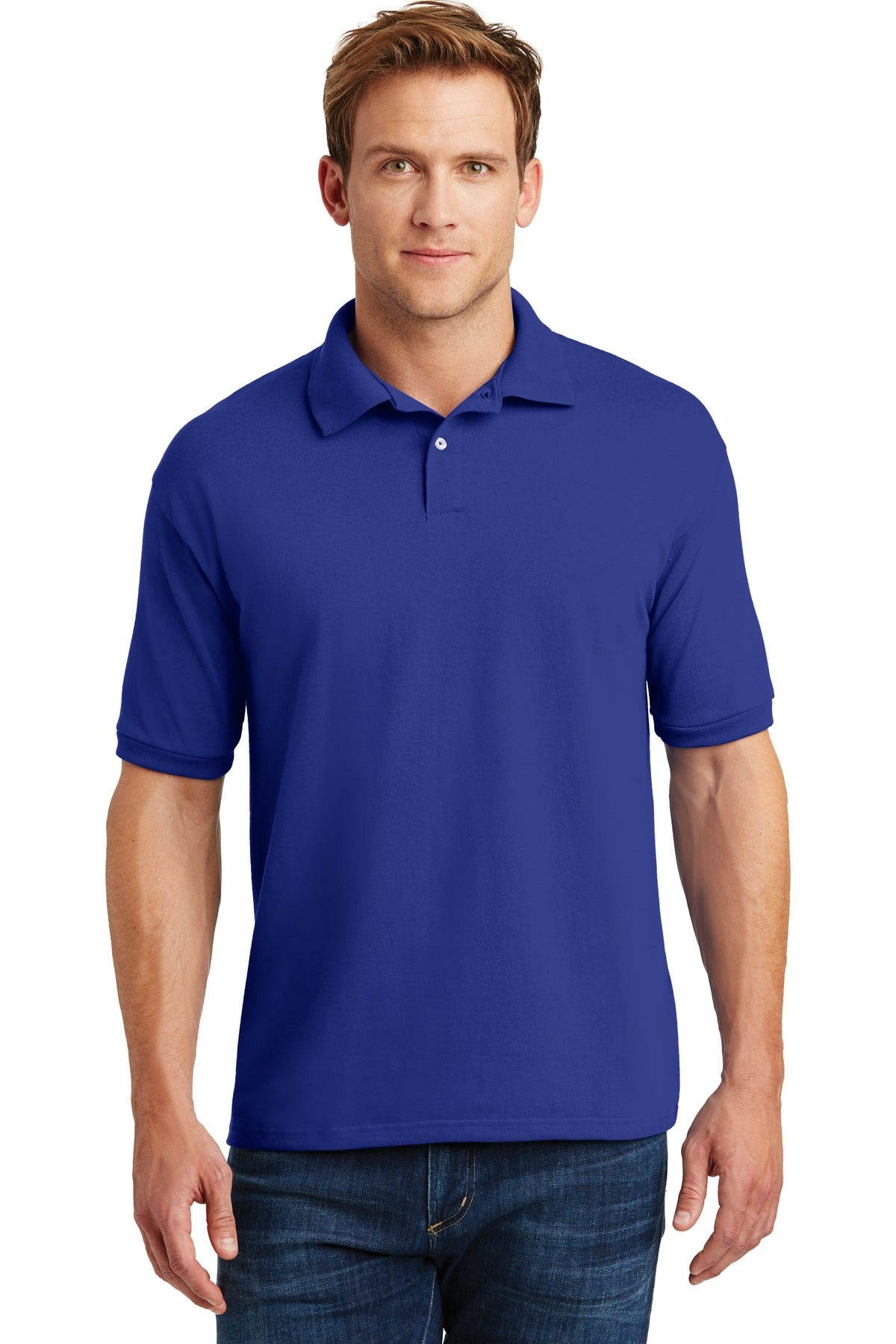 Hanes EcoSmart - 5.2-Ounce Jersey Knit Sport Shirt 054X