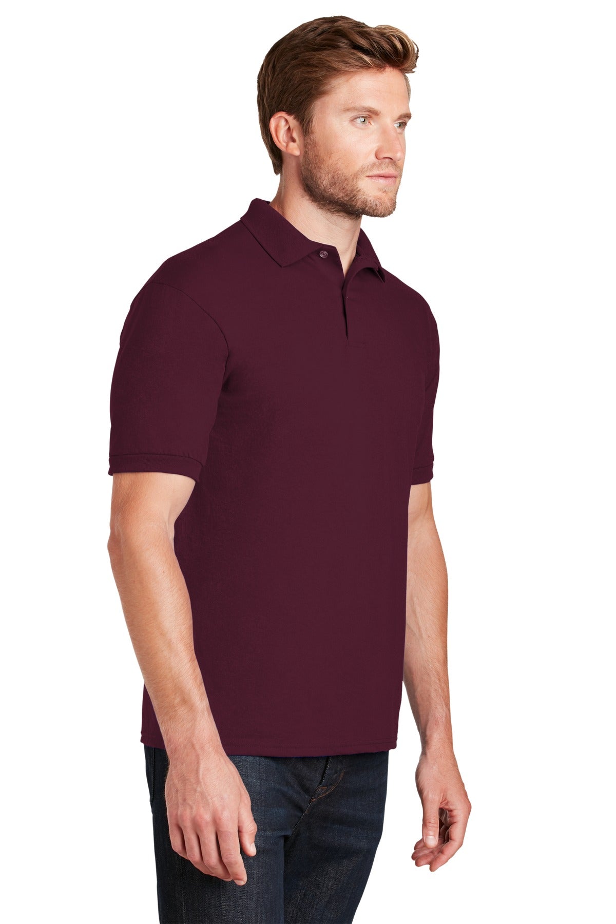 Hanes EcoSmart - 5.2-Ounce Jersey Knit Sport Shirt 054X