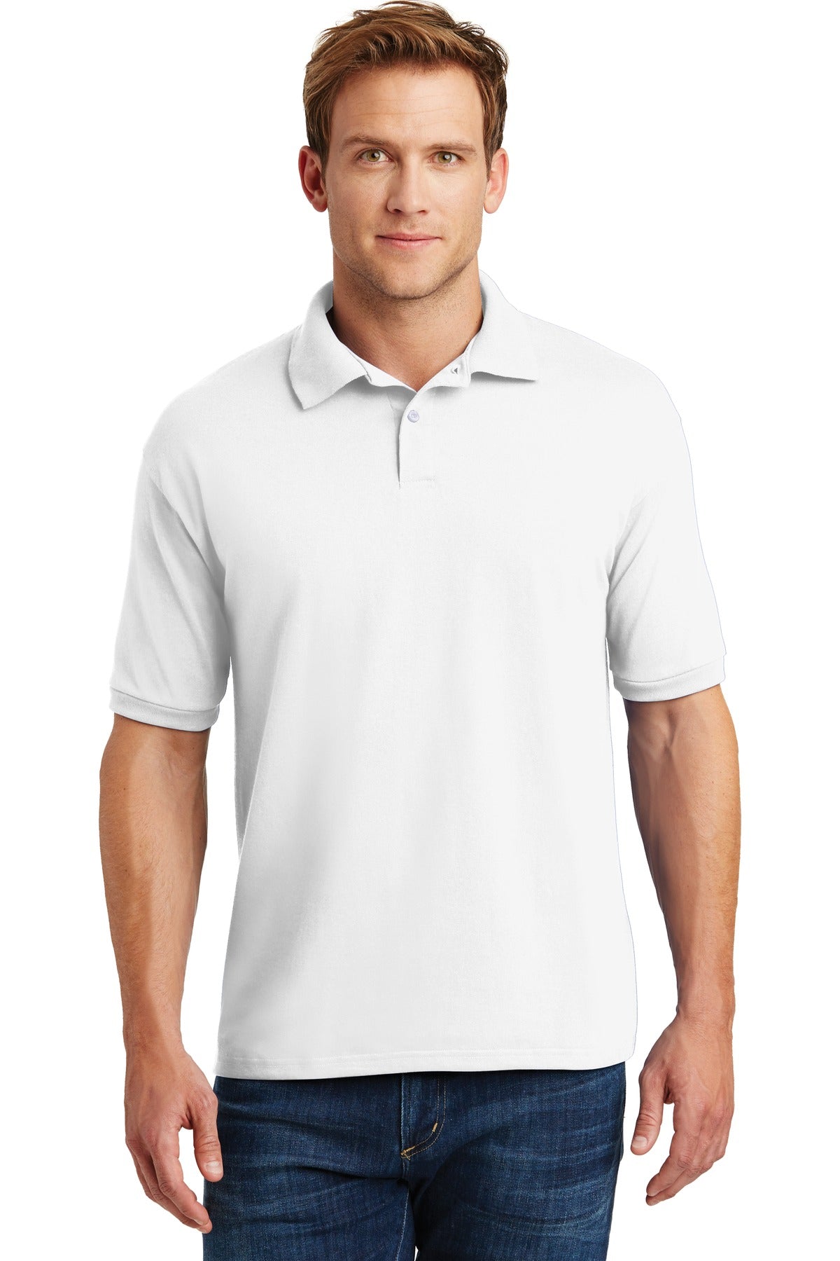 Hanes EcoSmart - 5.2-Ounce Jersey Knit Sport Shirt 054X