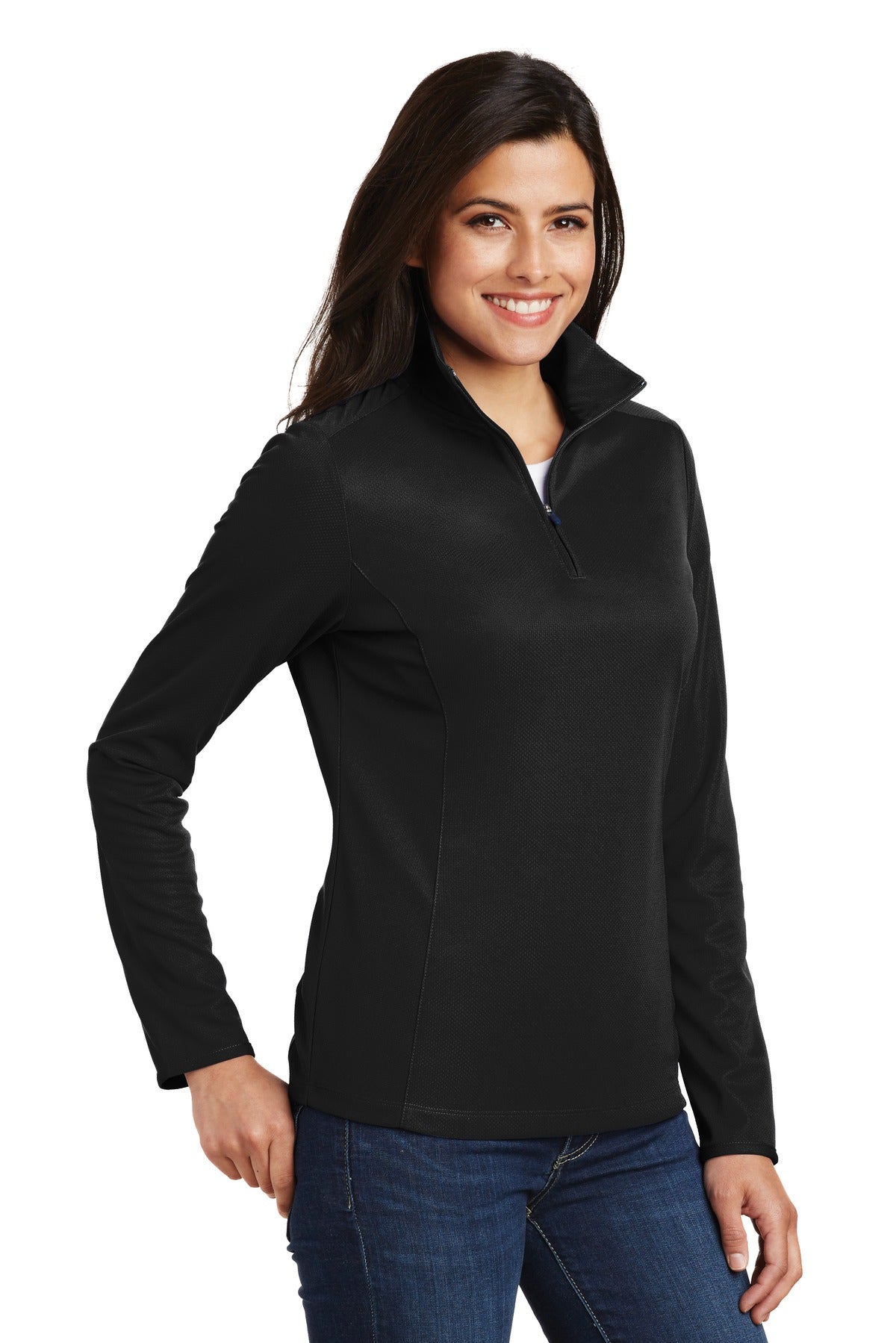 Port Authority Women's Pinpoint Mesh 1/2-Zip . L806