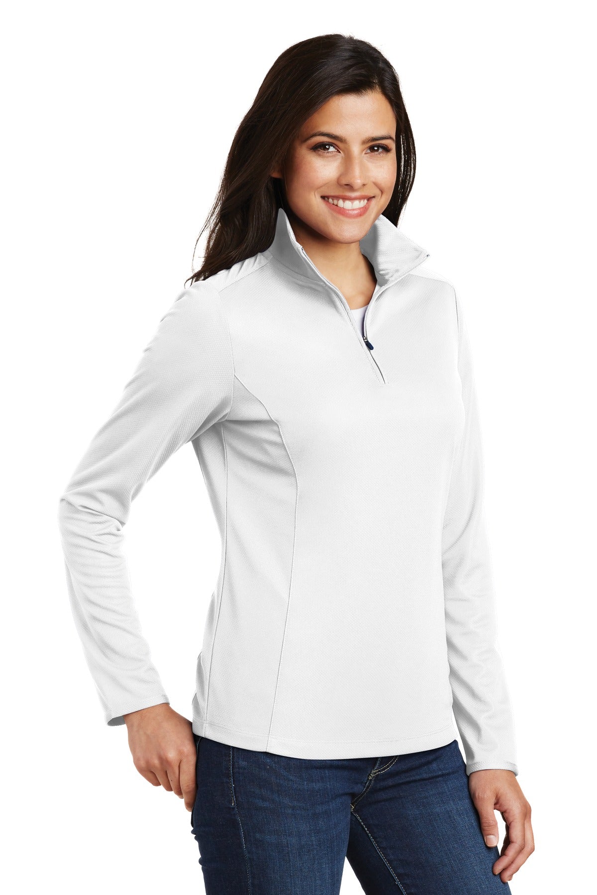Port Authority Women's Pinpoint Mesh 1/2-Zip . L806