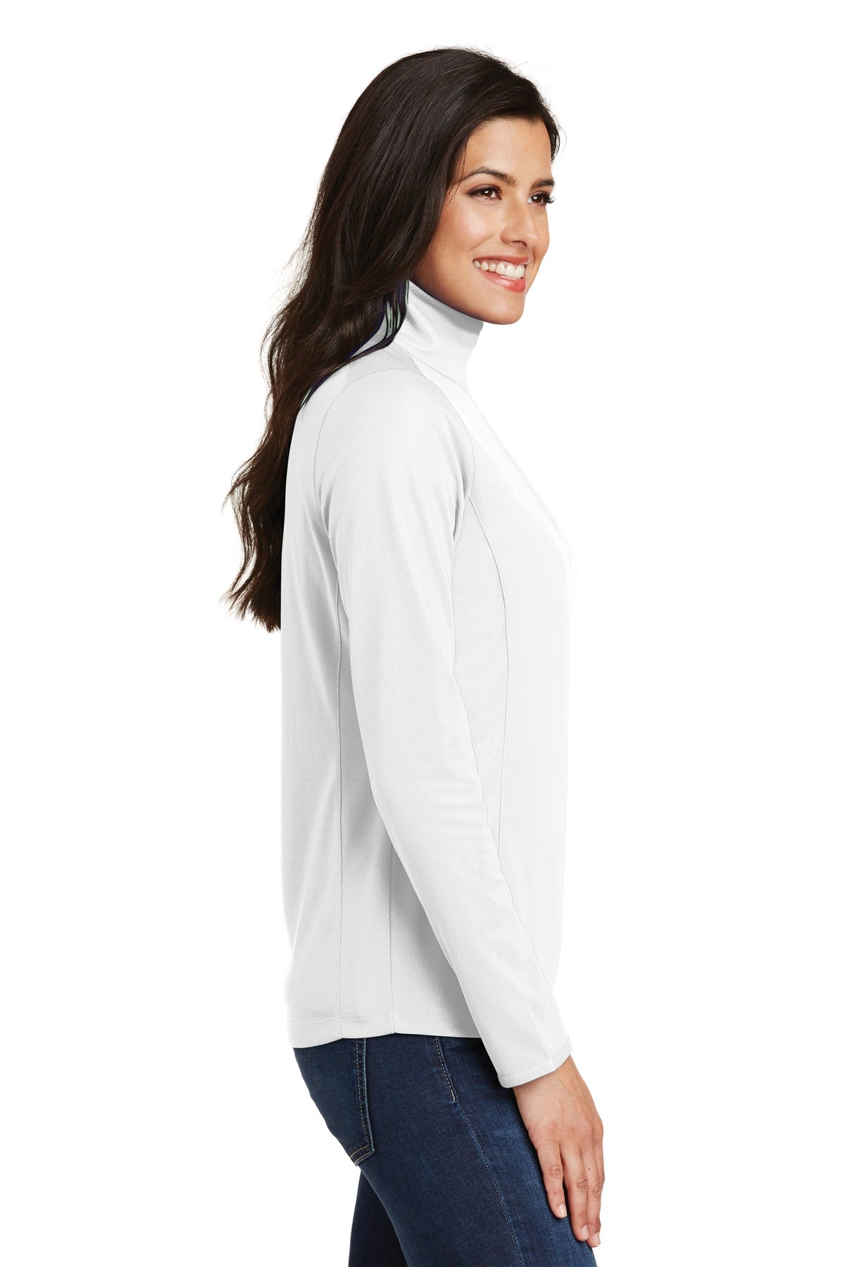 Port Authority Women's Pinpoint Mesh 1/2-Zip . L806