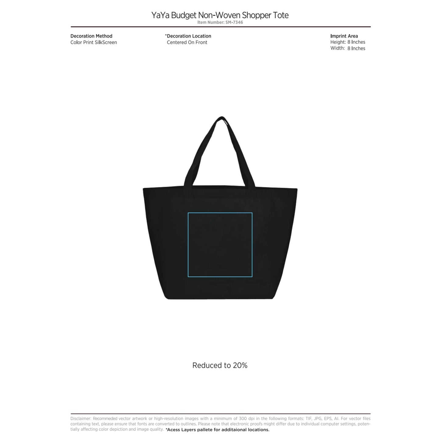 YaYa Budget Non-Woven Shopper Tote