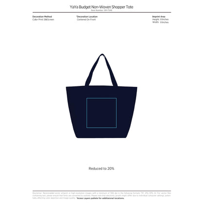 YaYa Budget Non-Woven Shopper Tote