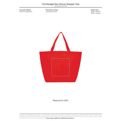 YaYa Budget Non-Woven Shopper Tote