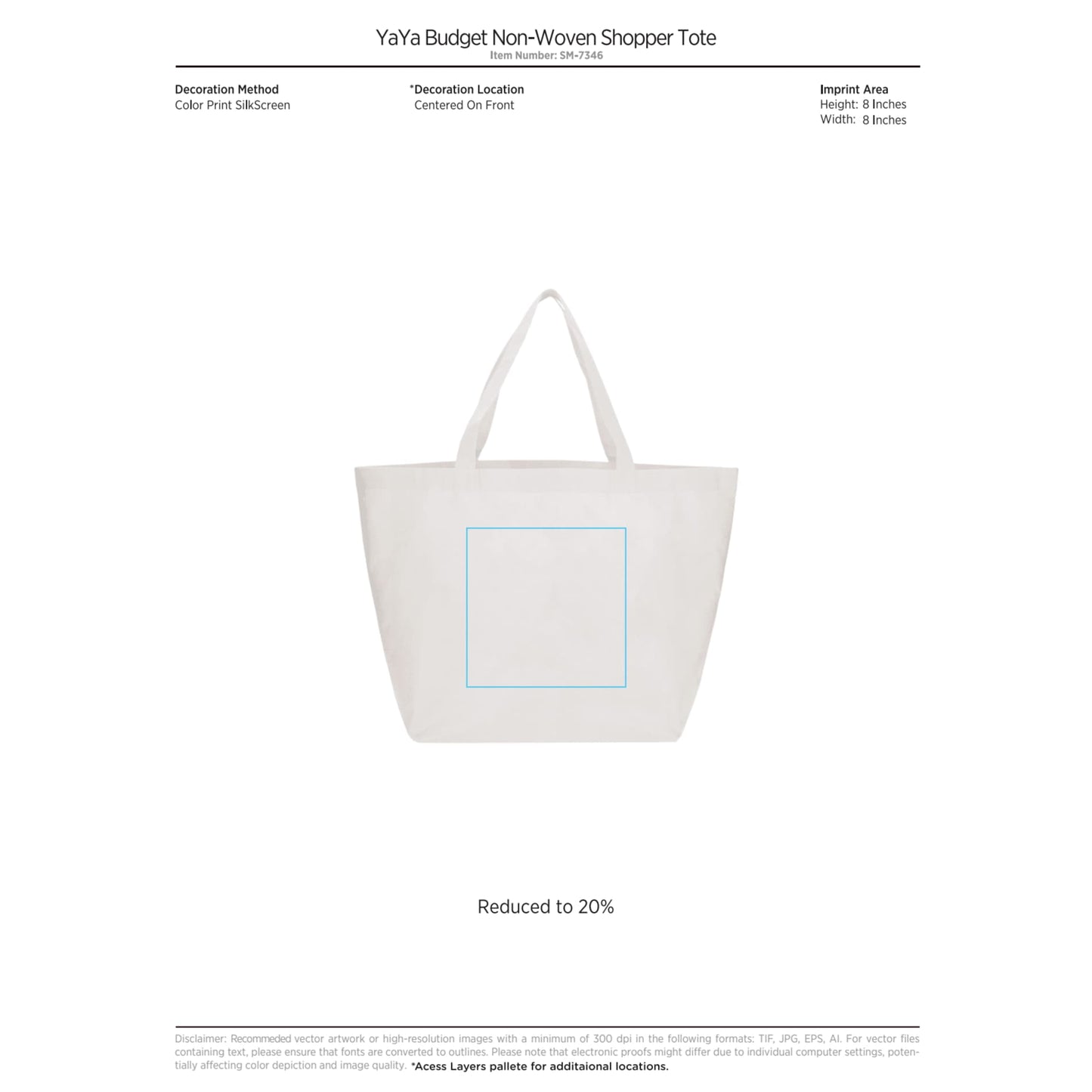 YaYa Budget Non-Woven Shopper Tote