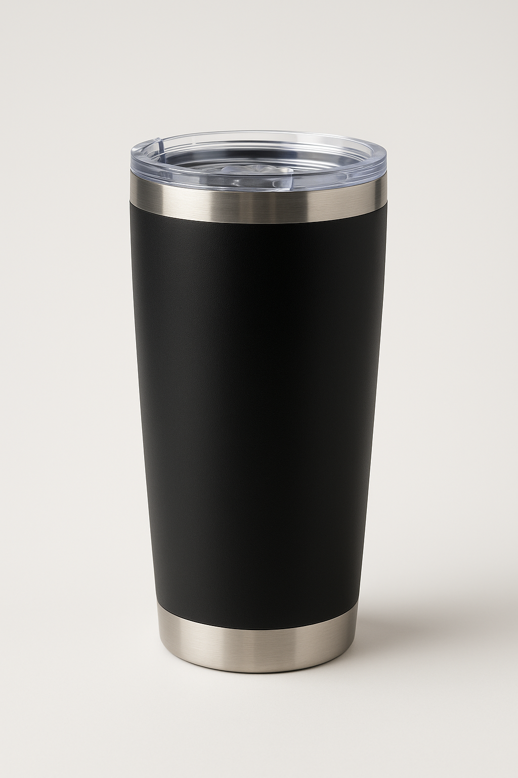 Front View of Black Riva Tumbler plain