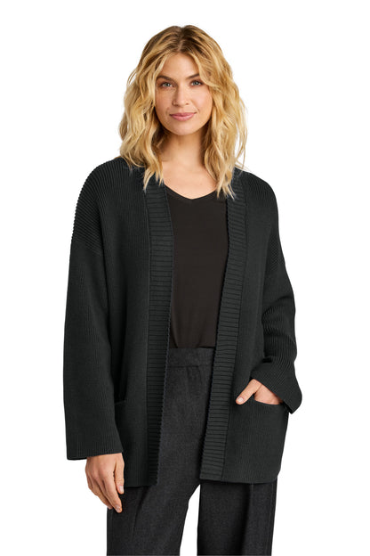 Front View of DeepBlack Mercer+Mettle Women's Open Cardi MM3021