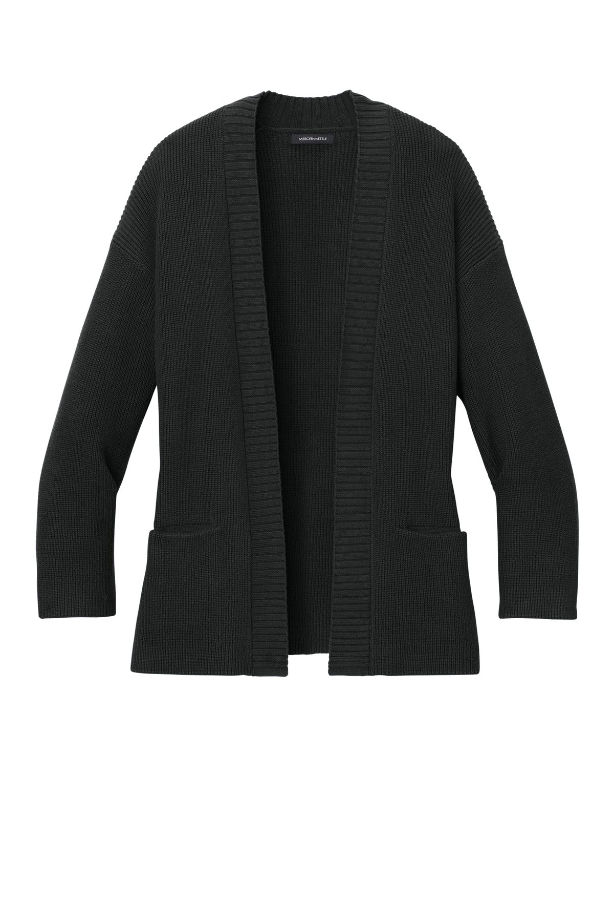 Front View of DeepBlack Mercer+Mettle Women's Open Cardi MM3021