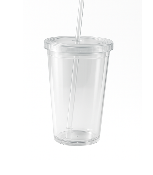 Front View of  Groovy Acrylic Cup plain