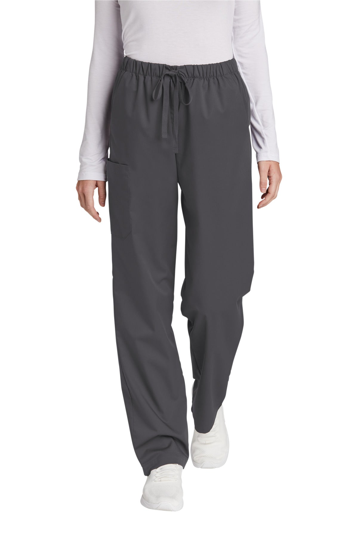 Front View of Pewter Wink Women's WorkFlex Cargo Pant WW4550