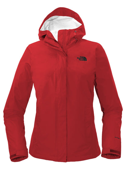 Front View of Rage Red The North Face Women's DryVent Rain Jacket. NF0A3LH5