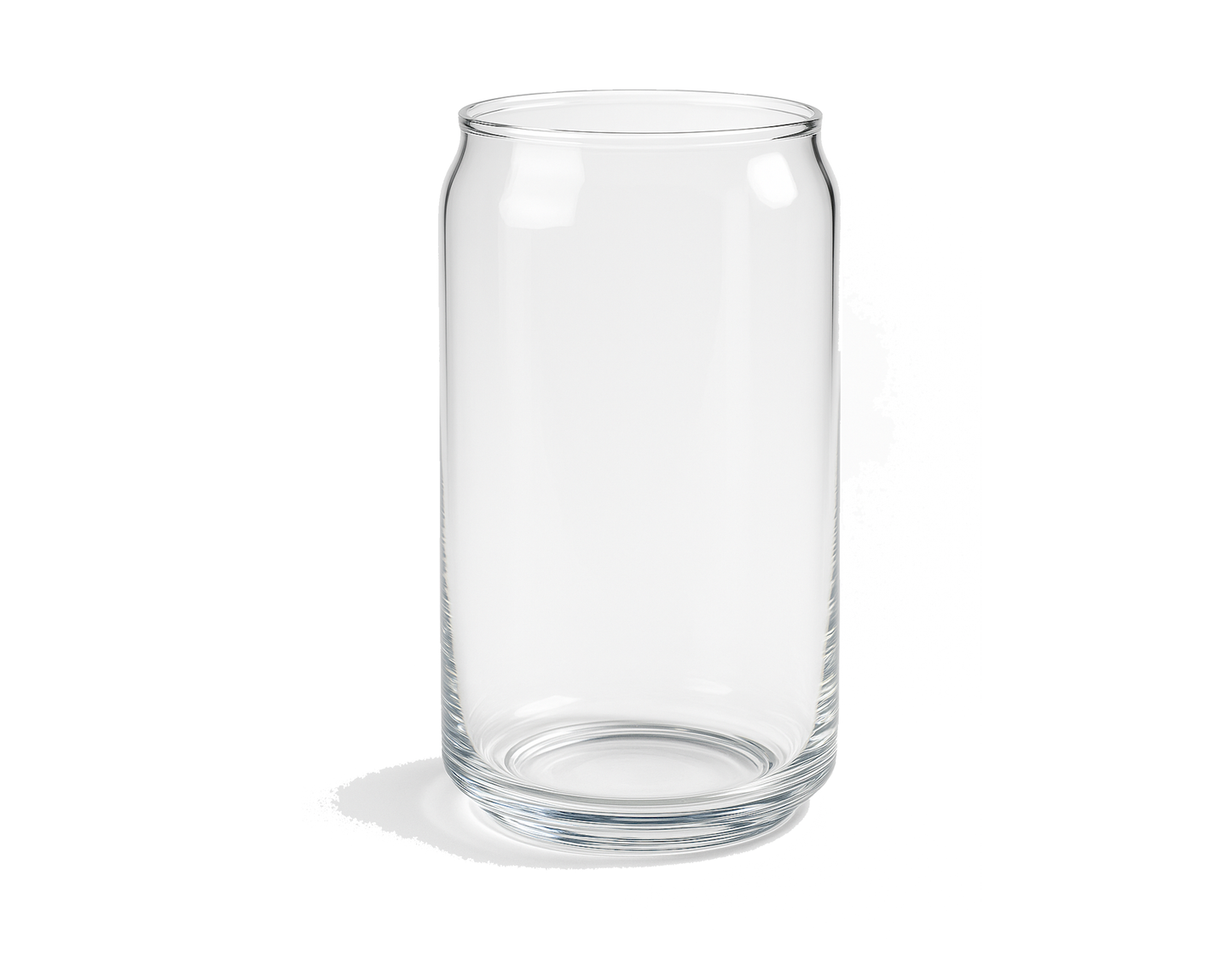 Front View of  Soda Can Glass plain