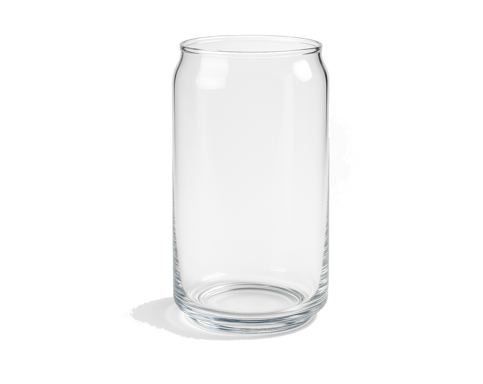 Front View of  Soda Can Glass plain