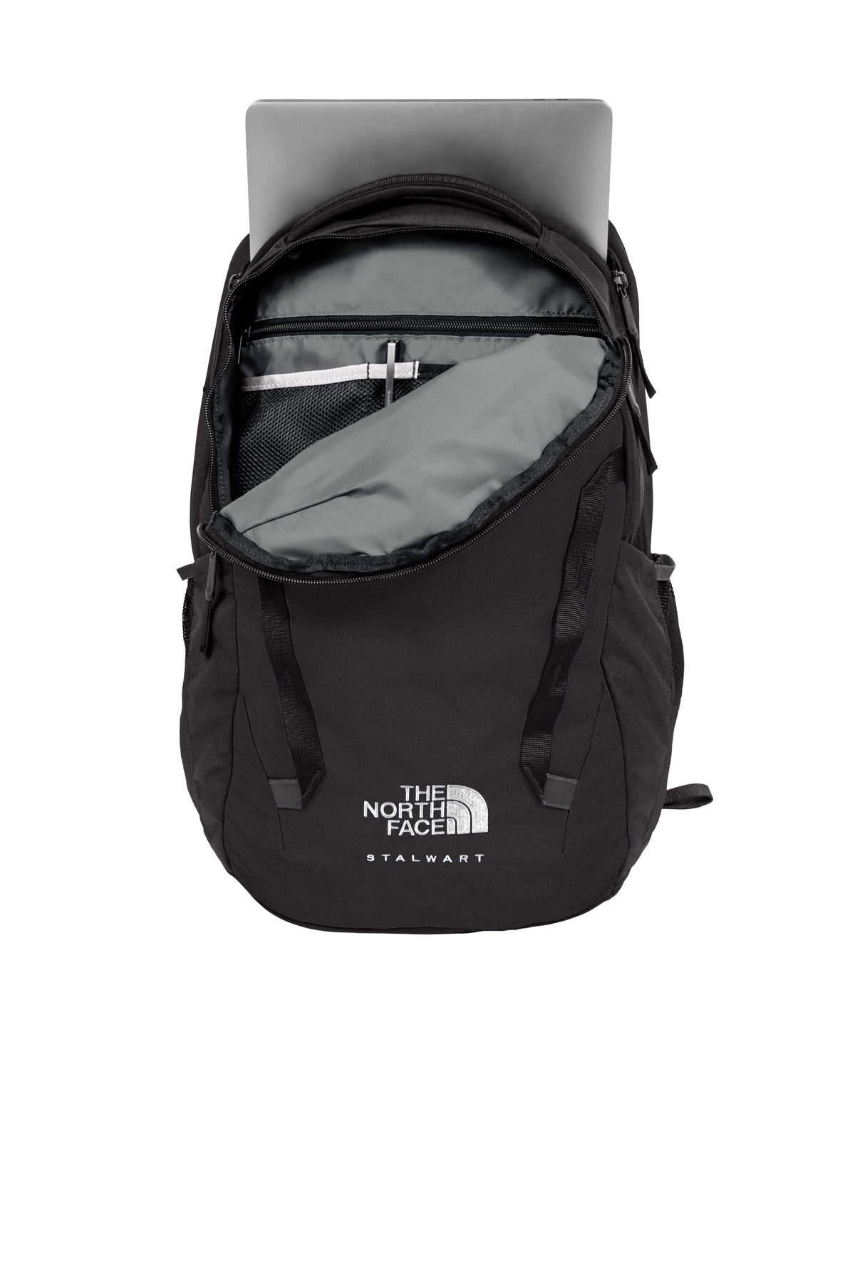 Front View of TNF Black The North Face Stalwart Backpack. NF0A52S6