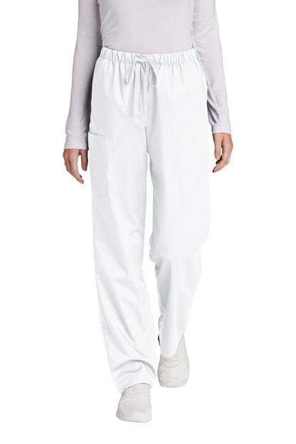 Front View of White Wink Women's WorkFlex Cargo Pant WW4550