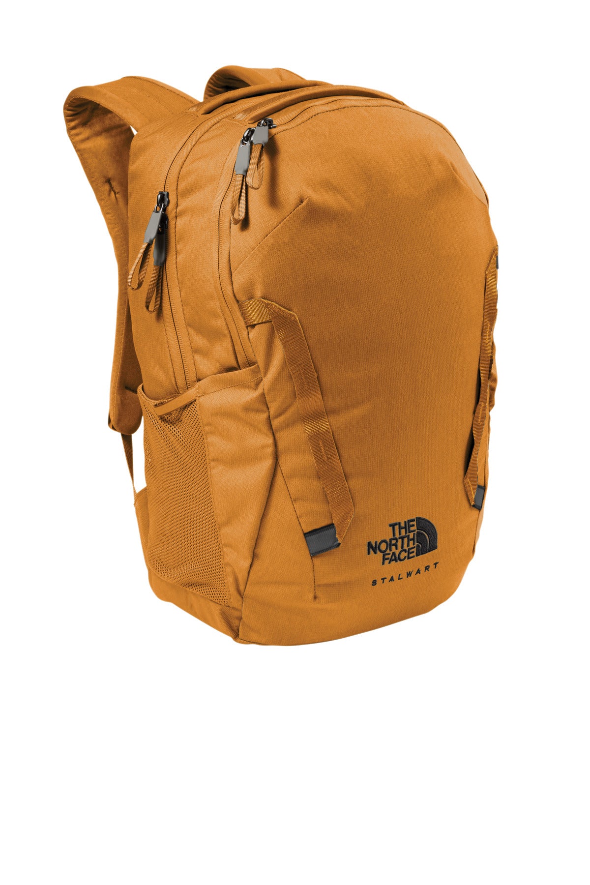 Left View of Timber Tan The North Face Stalwart Backpack. NF0A52S6