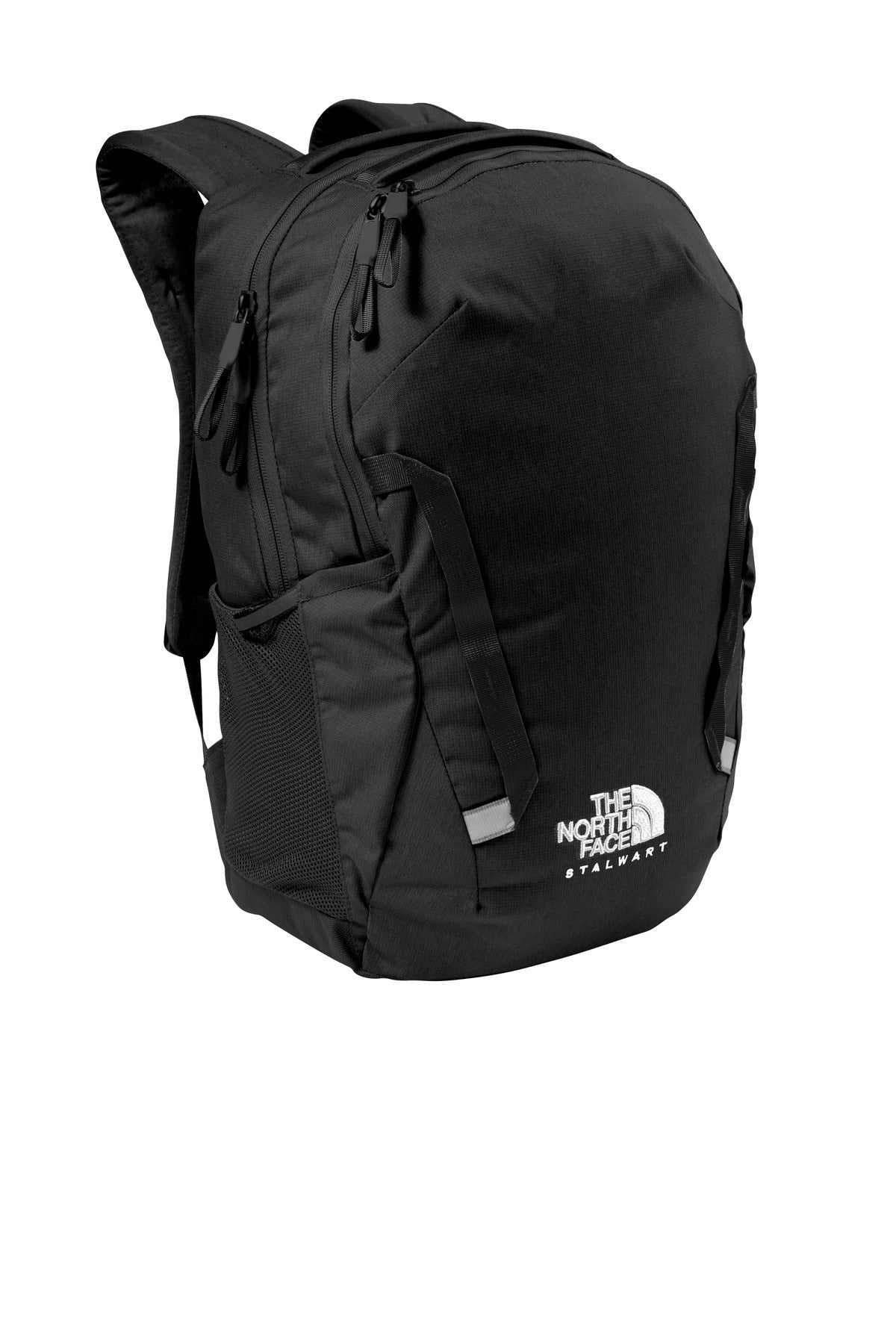 Left View of TNF Black The North Face Stalwart Backpack. NF0A52S6