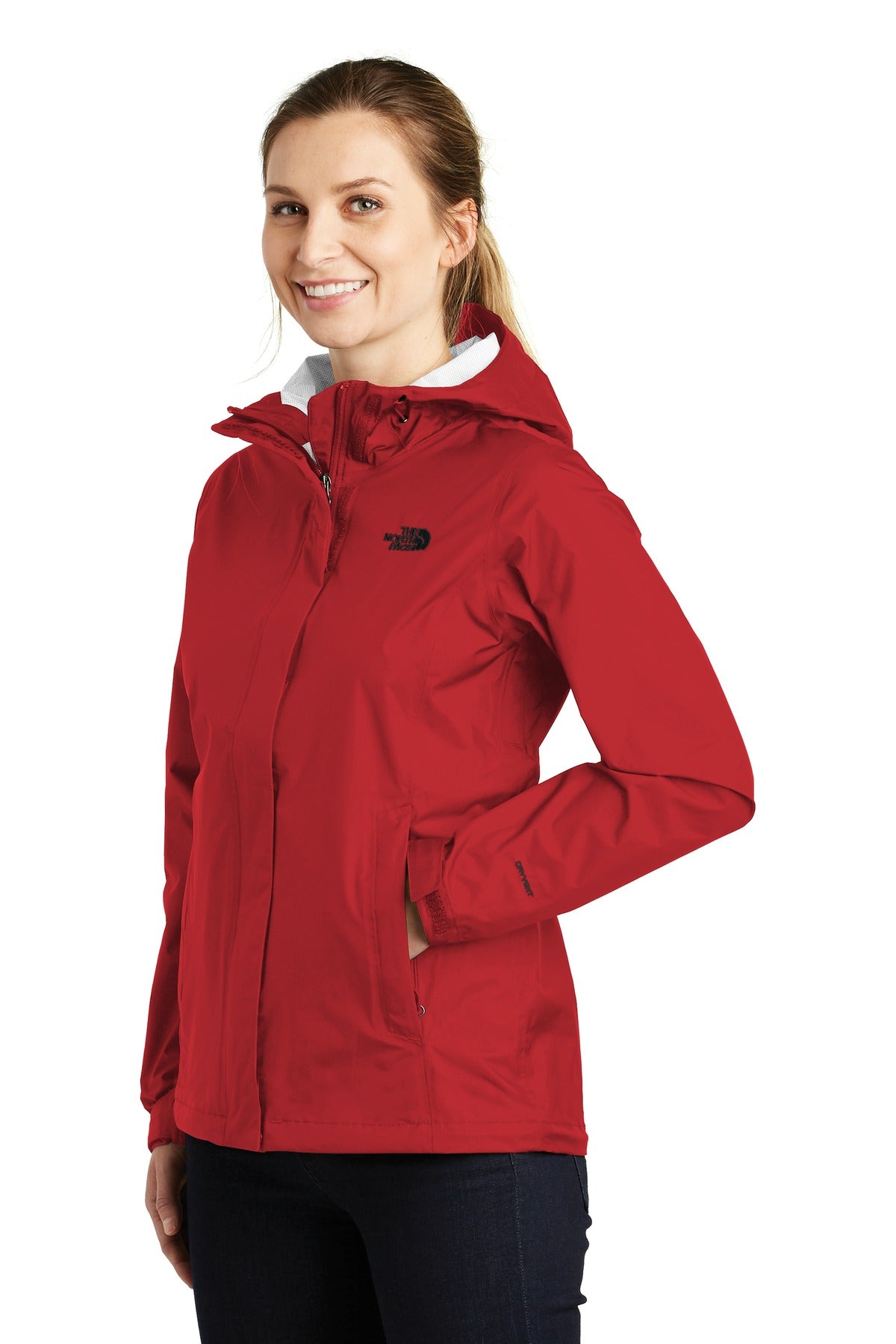 Rage Red The North Face Women's DryVent Rain Jacket. NF0A3LH5