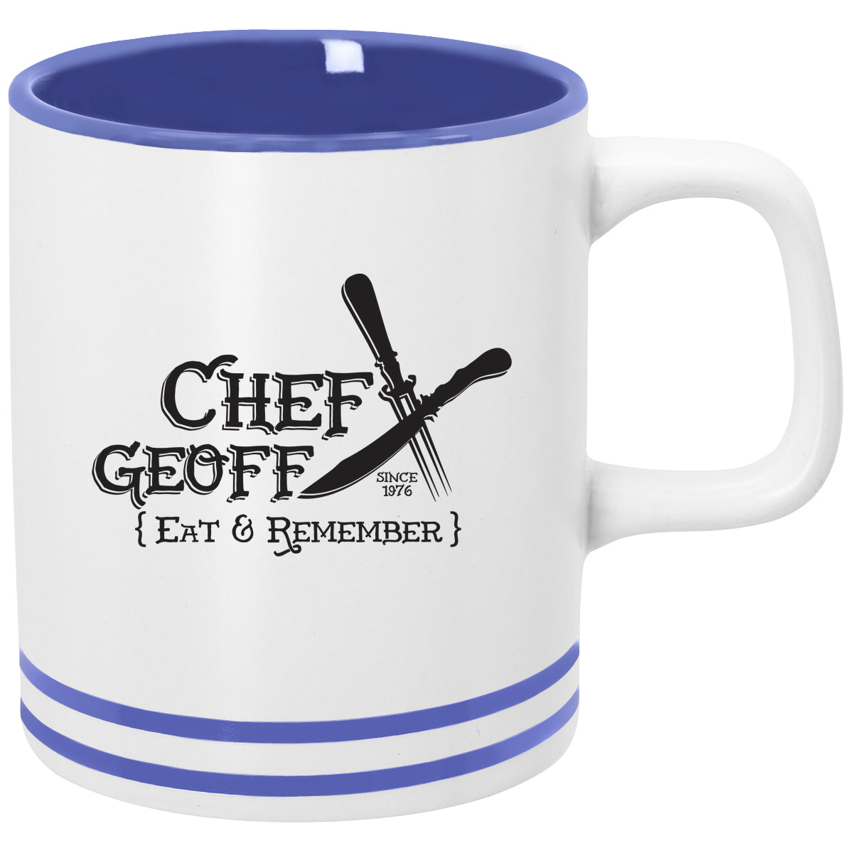 WHITE WITH OCEAN 10 Oz. Lacrosse Ceramic Mug  grouped
