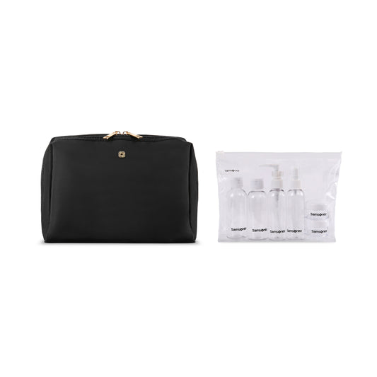Samsonite Mobile Solution Everyday Toiletry Bag and 6 Piece Travel Bottle